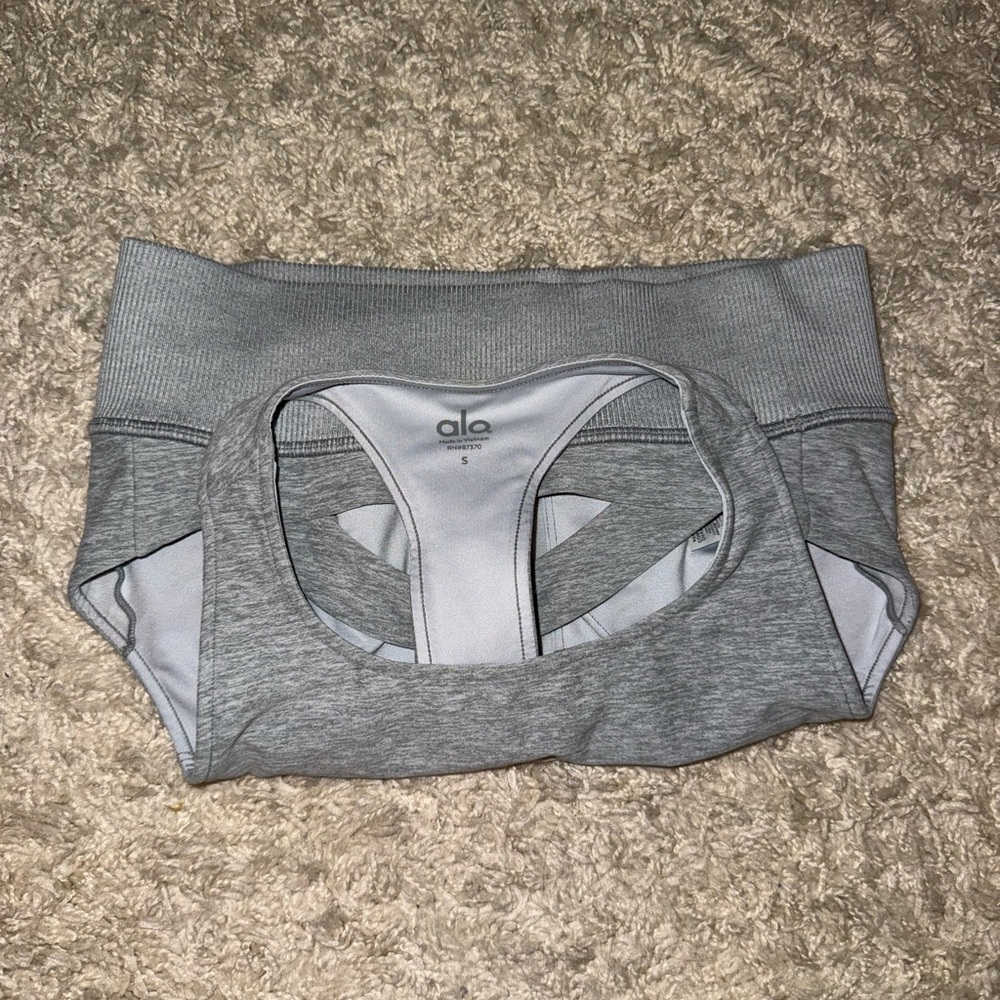 ALO Yoga Heather Gray Sports Bra - Picture 4 of 4